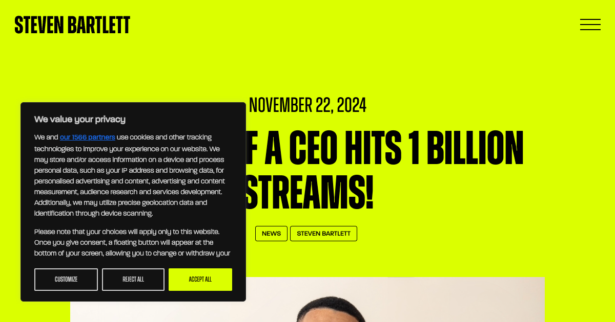 The Diary Of A CEO with Steven Bartlett