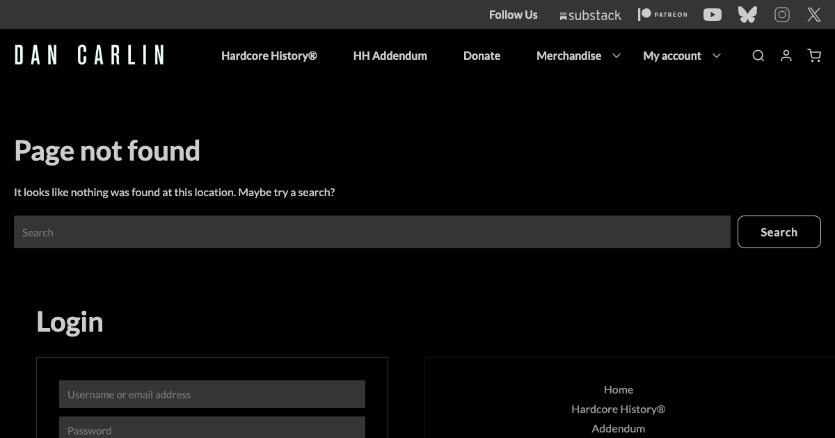 Dan Carlin's Hardcore History: Addenda