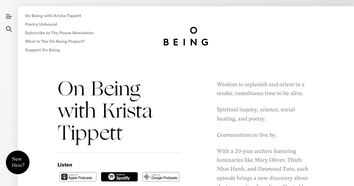 On Being with Krista Tippett